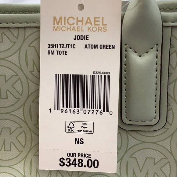 Jodie Small Tote Bag In Jacquard Logo - Atom Jade - Picture 6 of 6